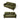 Green corduroy 2-seat sofa angled view with rolled arms, seat cushions, and dark legs