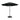 Three-tier patio umbrella with dark canopy, crank pole and square base