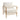 Teddy Bear Fur Wooden Armchair with white plush cushions and light wood frame