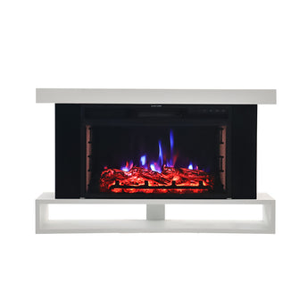 96cm Wide Wall Mounted Electric Fireplace with 7-color Flame Effect