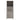 Minimalist freestanding bathroom cabinet with striped door and grey wood base, closed view