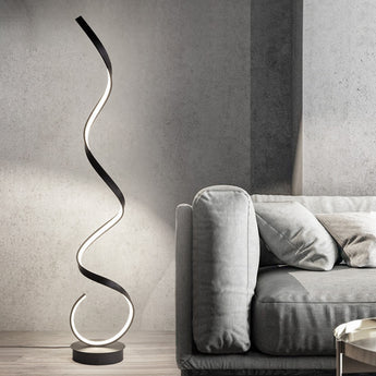 Modern Novelty LED Spiral Standing Floor Lamp in White Light for Living Room