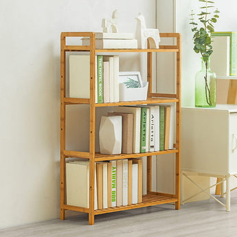 3 /4 Tiered Bamboo Wood Book Storage Shelf Living and Home 4 Tiers 