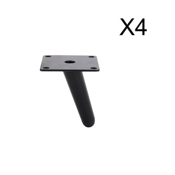 10cm H Black Metal Table Legs, Black