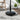 Umbrella stand with vertical pole and round ribbed base on caster wheels, dark gray