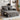 Grey convertible sofa bed opened flat as a sleeper with two back pillows