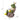 Resin frog prince figurine tabletop ornament with crown, holding a mug on a stone base