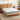 King hybrid mattress with white quilted top and gray side panels, black edge piping