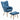 107cm Height Velvet Wingback Lounge Armchair and Footstool Wingback Chairs Living and Home 