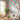 Hexagon peel-and-stick vinyl flooring on room wall with teal, coral, and white hexagons