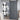 Black barn door hardware kit with top track, rollers, and mounting brackets