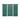 Dark green metal storage shed with closed front double doors and two roof vents