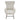 Cream sherpa accent rocking chair with high back, armrests, and black metal frame