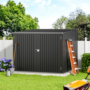 195CM W Waterproof Weather-resistant Steel Lockable Garden Motorbike Shed Bicycle Storage Shed