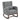 Grey Upholstered Linen Rocking Chair with Footrest and Storage Pocket