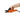 Orange welding electrode holder clamp with black cable lead