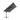 Cantilever square garden parasol, dark canopy with solar LED string lights in studio view