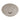 Round white ceramic countertop basin with central pop-up drain cover