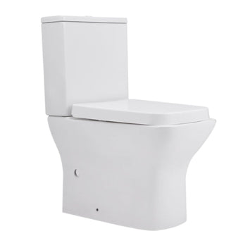 80cm H 2-Piece Elongated Square Toilet with Dual Flush Toilet Living and Home 