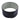 Round raised garden bed planter in dark anthracite steel, open top viewed from above