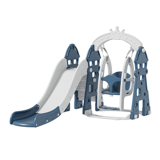 183cm D Blue Kids Toddlers Plastic Swing Slide Climber Playset