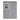 Gray plastic garden storage shed front panel with window and pent roof