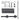 Black carbon steel sliding barn door hardware kit diagram with dimensions and rollers