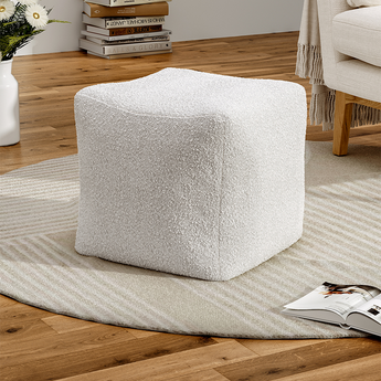 54.5-cm-wide white ottoman foot rest