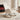 White Lambswool Rocking Chair Padded Seat Metal Frame Wooden Runners