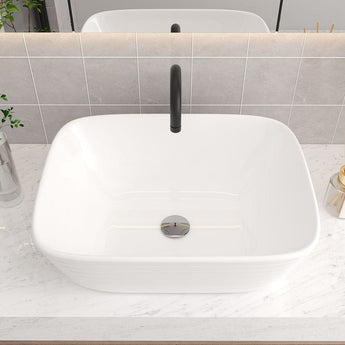 White Square Countertop Bathroom Sink Bowl Sink Bathroom Sinks Living and Home 