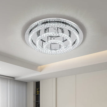 3-Tier Chic Crystal Flush Mount Ceiling Light Living and Home 