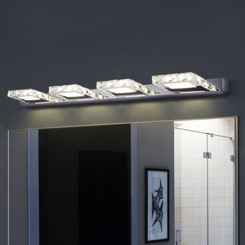 4 Light Bathroom Crystal Vanity Light