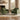 Green chenille accent chair with armrests and included lumbar cushion