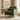 Green chenille accent chair with armrests and lumbar cushion