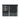 Black metal garden storage shed with double doors, window panel, and door handle latch