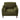 Green corduroy single armchair with backrest and rolled arm cushions