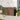 Brown wicker foldable bin storage screen, rectangular two-panel fence