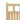 120cm wooden garden gate upper frame with two crossbars and vertical slats