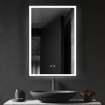 60cm Rectangular Anti Fog Bathroom Vanity LED Mirror