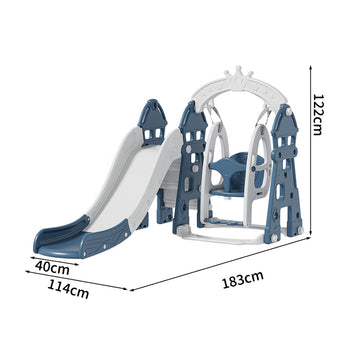 183cm D Toddler Plastic Swing Slide Climber Playset