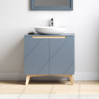 Grey Freestanding Under Sink Storage Cabinet