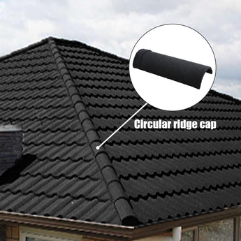 10pcs Black/Grey Metal Roofing Ridge Tiles