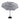 3-tier patio umbrella with closed vented canopy, light grey fabric, central pole