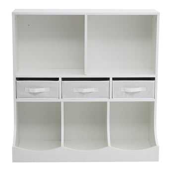 91cm W 3-Tier Open Style Storage Cabinet, White