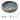 Round ceramic washbasin with dark speckled bowl, leaf rim, and waste kit fittings