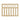 Spruce wood gate panel: X-lattice top section and vertical lower slats in frame