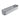 Silver oval raised garden bed with clear interior supports and black rim, empty
