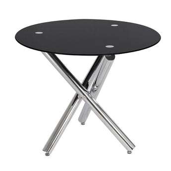 Tempered Glass Crossover Round Dining Table, ZH0239ZH0240 Living and Home 