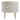 Cream teddy accent chair with rounded back cushions and gold legs