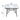 Patio dining table: rectangular outdoor table with glass top and black legs
